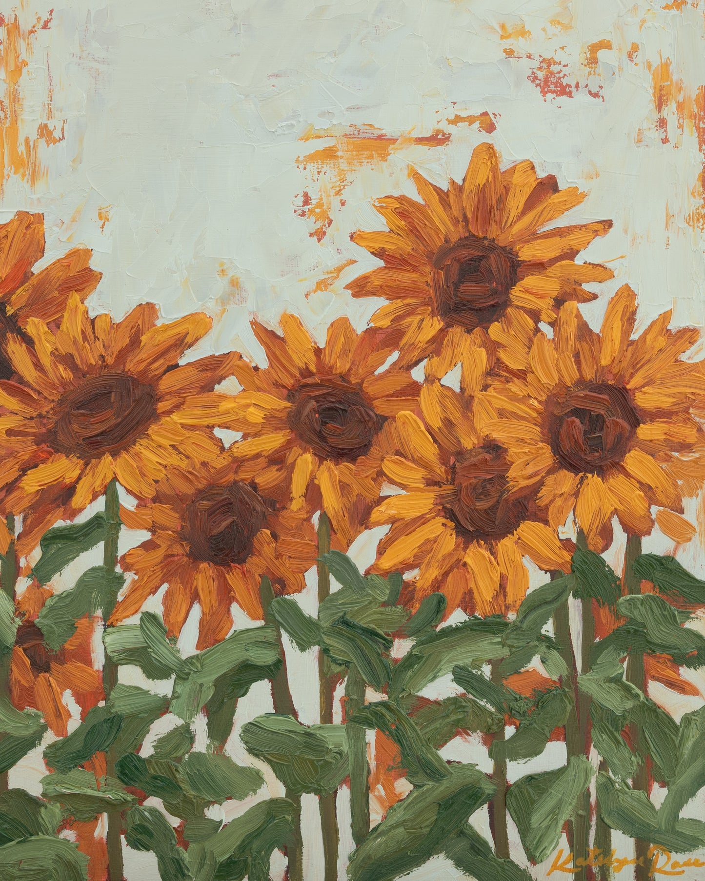 "Sunflowers Growing Together" Mini Print