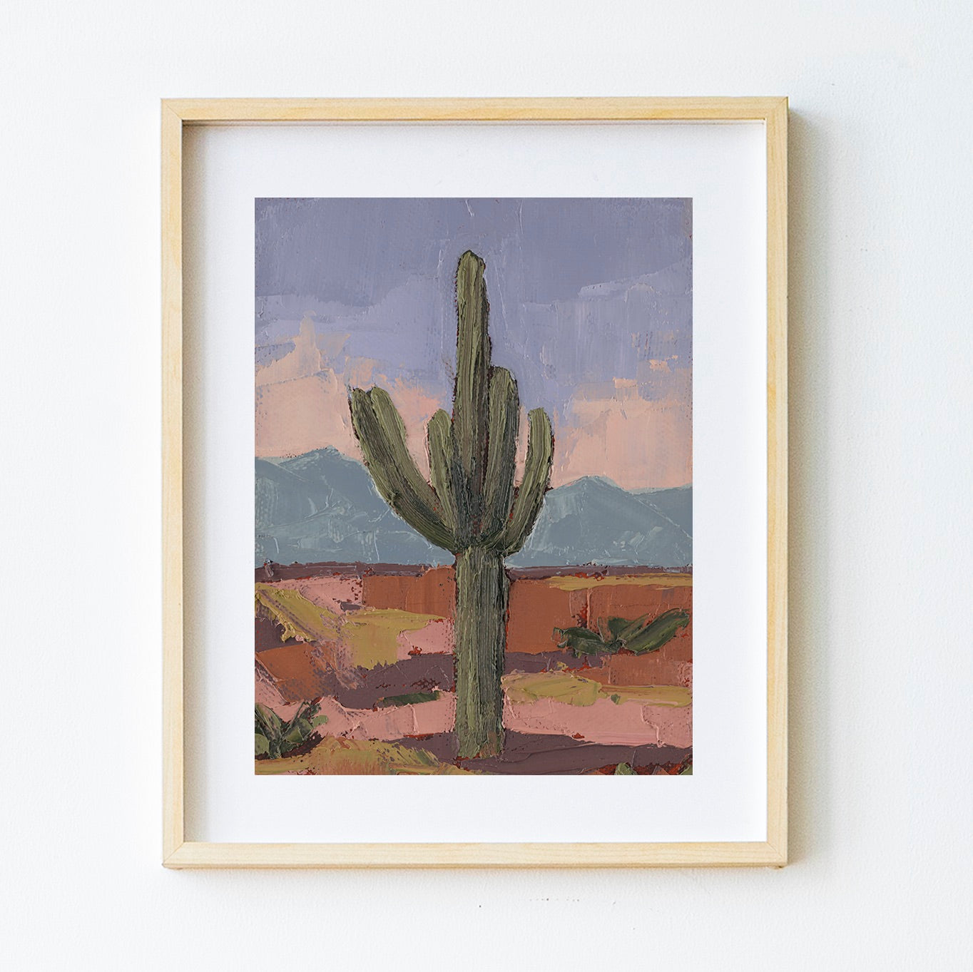 Purple Sky Cactus 1 Print