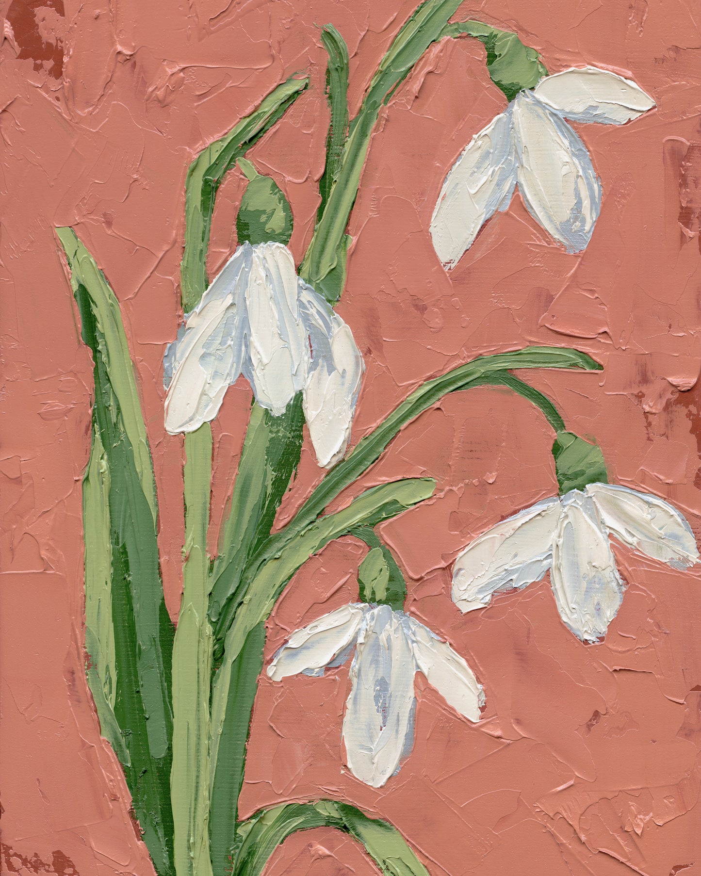 Snowdrops Sharing Life's Burdens Print