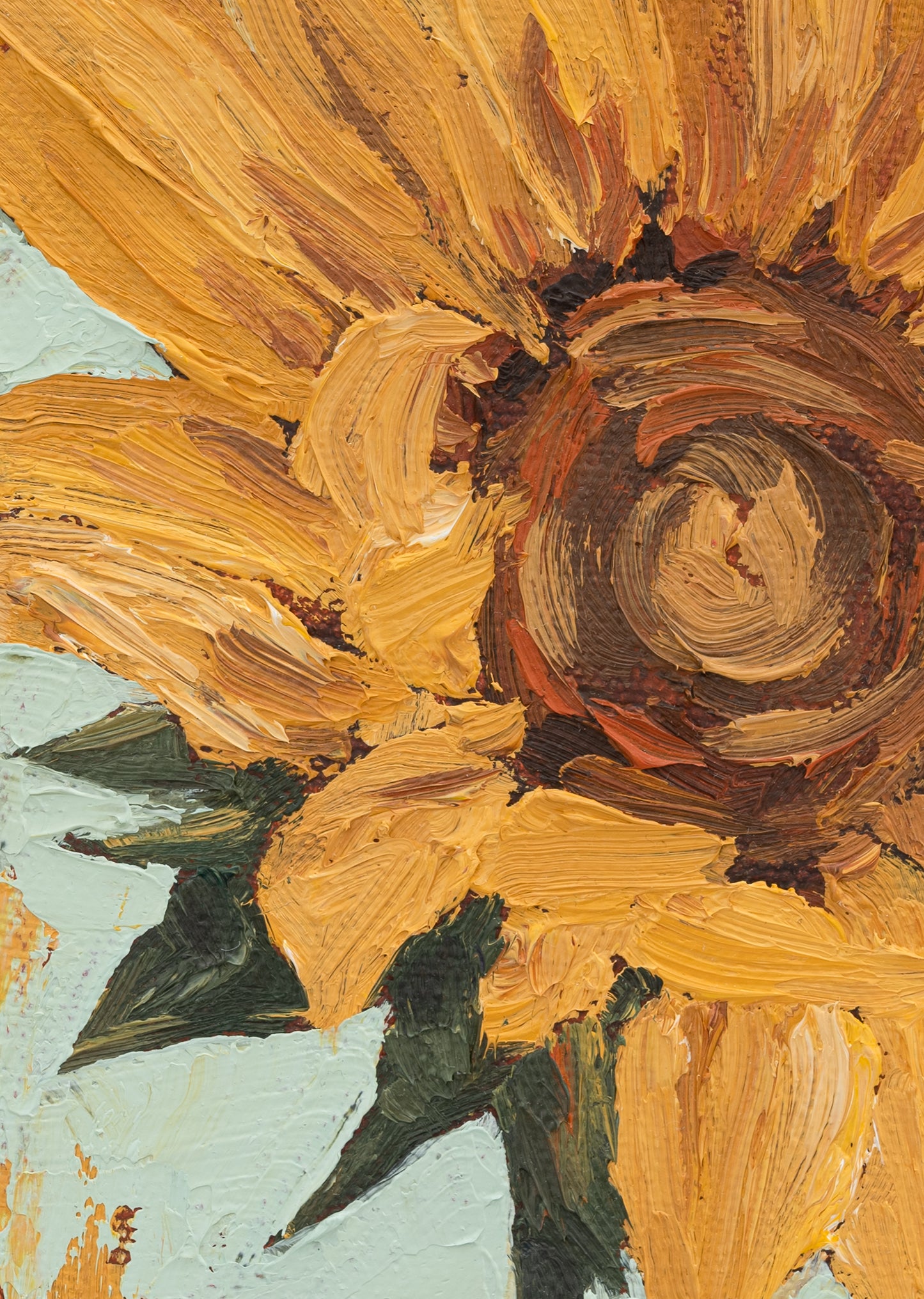 close up crop of the print