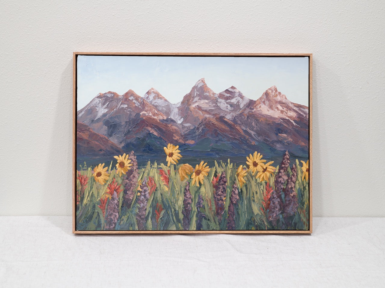 Tetons Sharing Their Beauty With All of Nature Framed Canvas Print