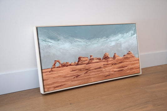 Delicate Arch Playing A Part In Something Bigger Than Itself Framed Print