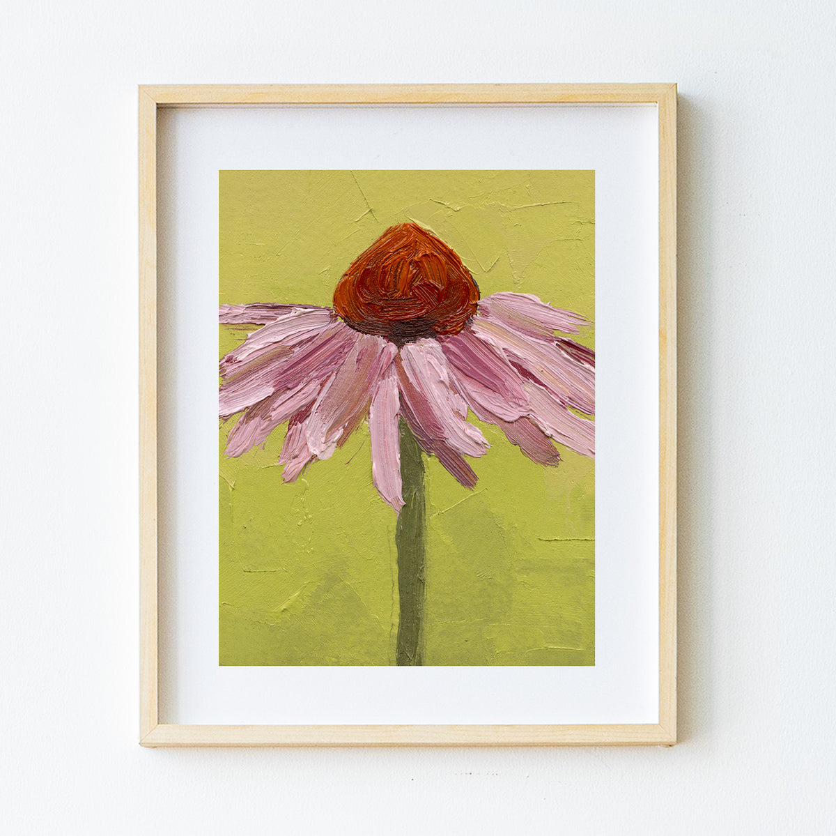 28/100 Painting on Paper 2026 (Green Coneflower)