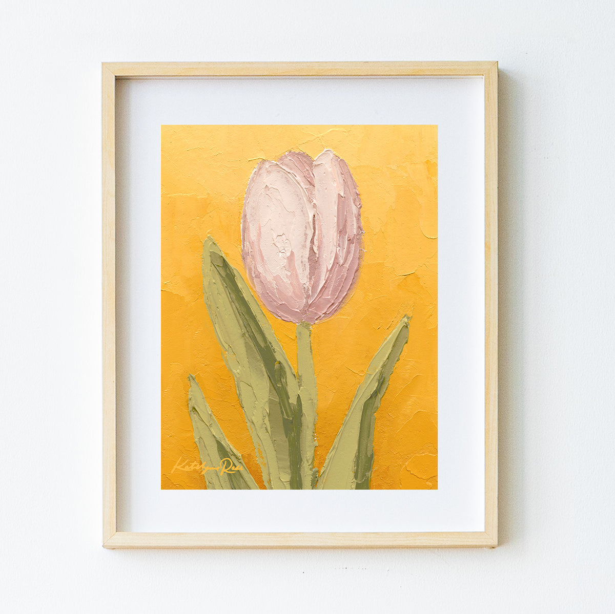 34/100 Painting on Paper 2026 (yellow Tulip)