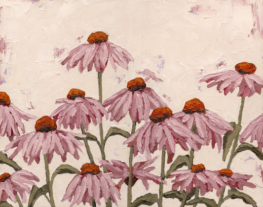 Coneflowers Growing Together Print