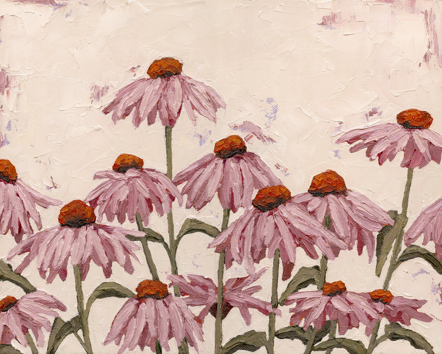 Coneflowers Growing Together Print