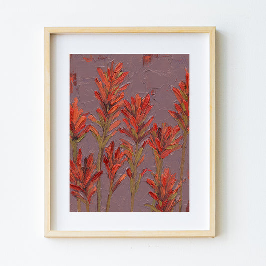 Indian Paintbrush Building Each other Up Print