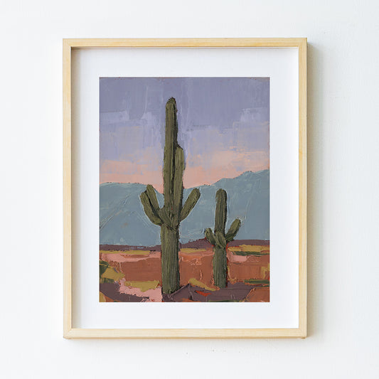 Purple Sky Cactus 2 Print