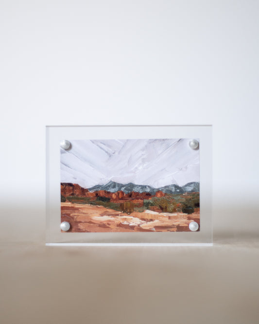"Red Rock and La Sal Mountains 1" Mini Print