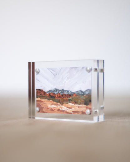 "Red Rock and La Sal Mountains 1" Mini Print