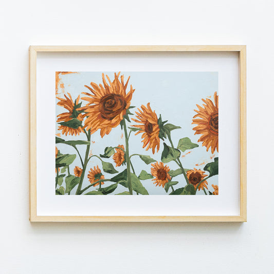 Sunflowers Dancing with the Breeze Print