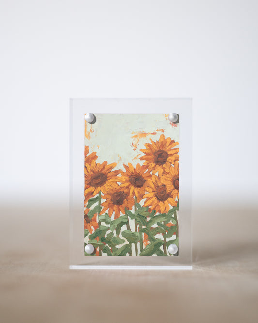 "Sunflowers Growing Together" Mini Print