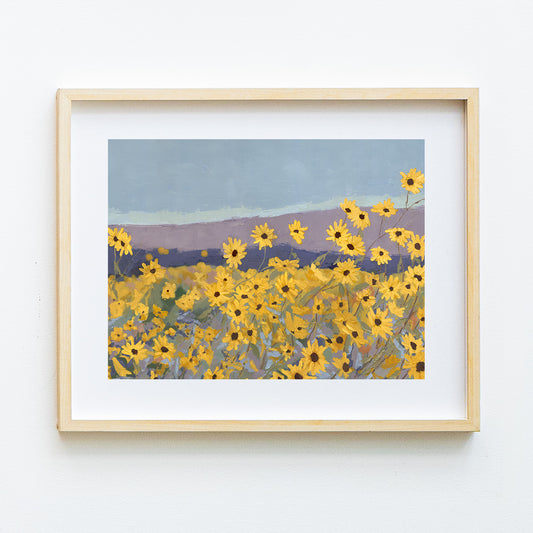 Sunflowers at Peace With Where They’re Growing Print