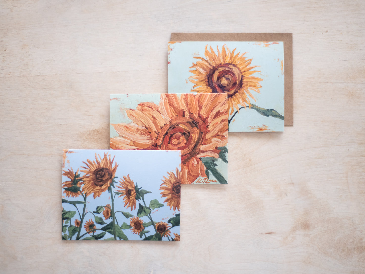 "Sunflowers Dancing With the Breeze" Notecard