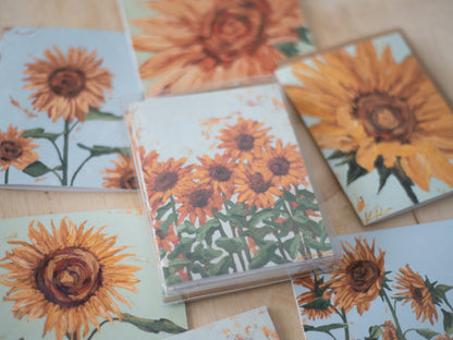 "Sunflowers Growing Together" Notecard