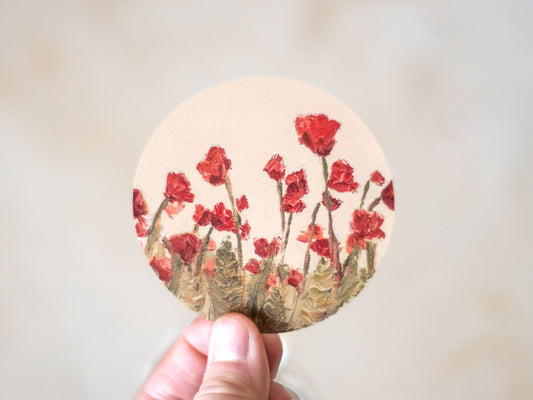 "Field of Poppies" Sticker