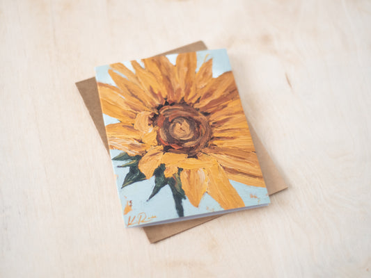 "Golden Sunflower" Notecard
