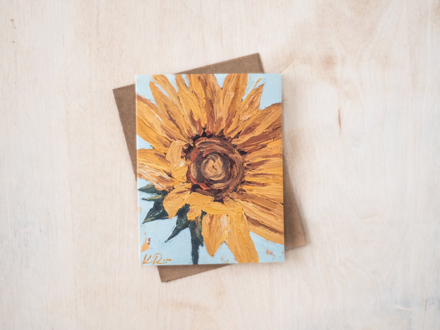 "Golden Sunflower" Notecard