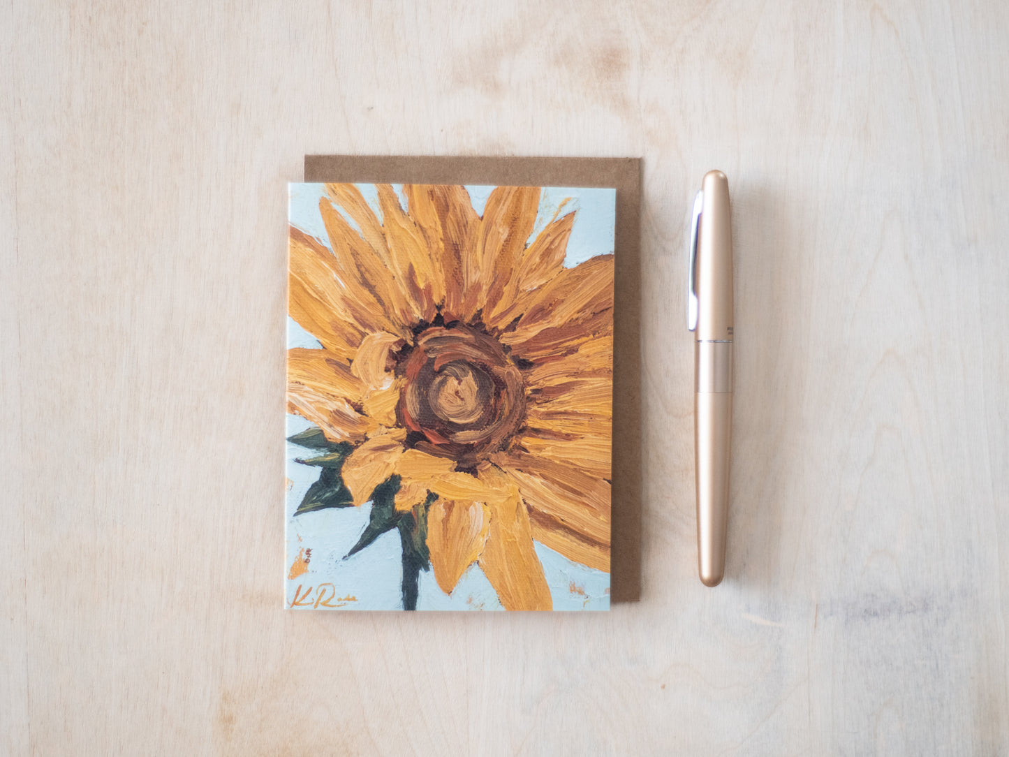 "Golden Sunflower" Notecard