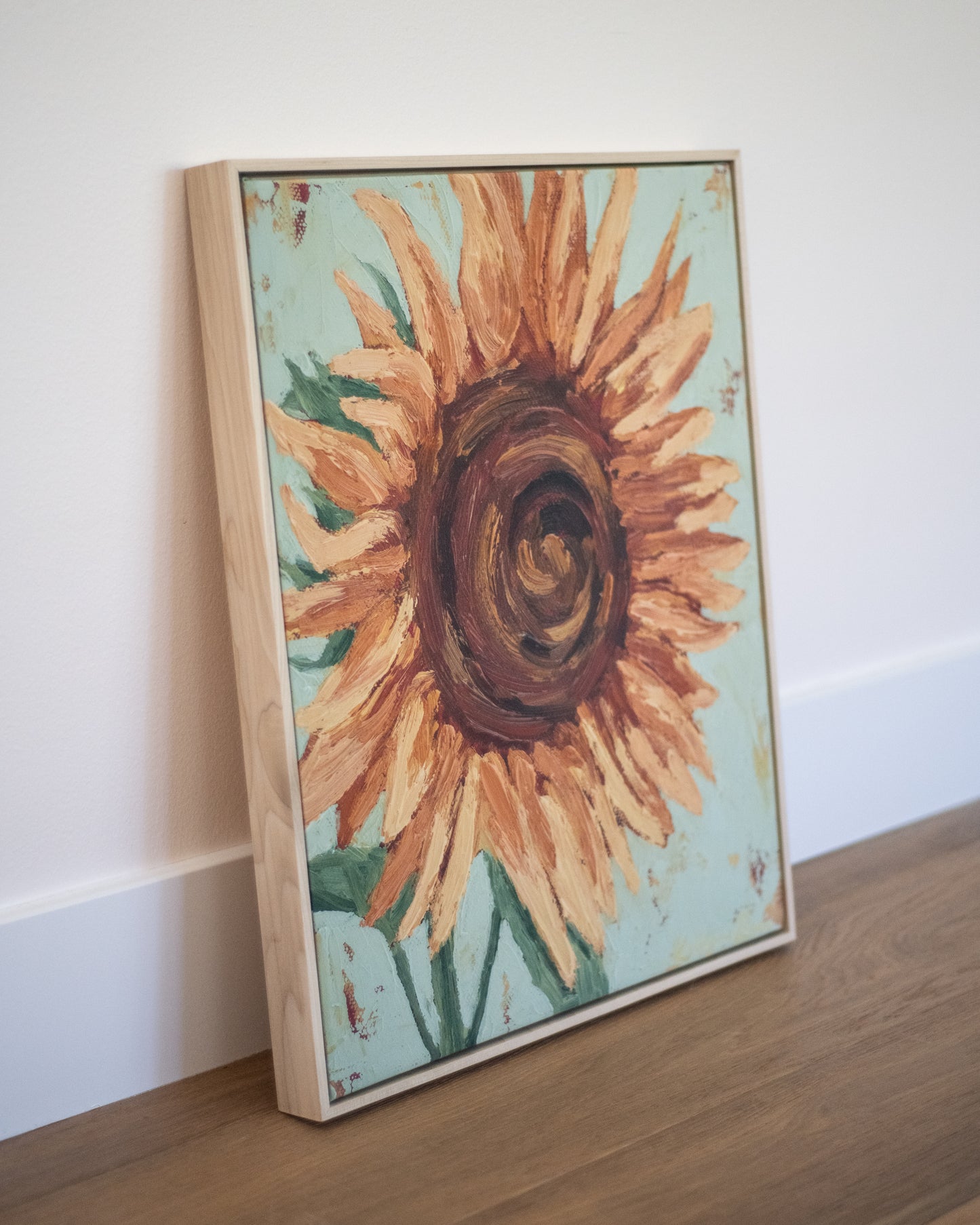 Sunflower Full of Wisdom Framed Canvas Print