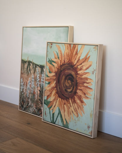 Sunflower Full of Wisdom Framed Canvas Print