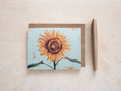 Sunflower Ready to Receive Light Notecard