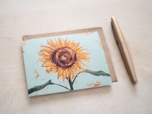 Sunflower Ready to Receive Light Notecard