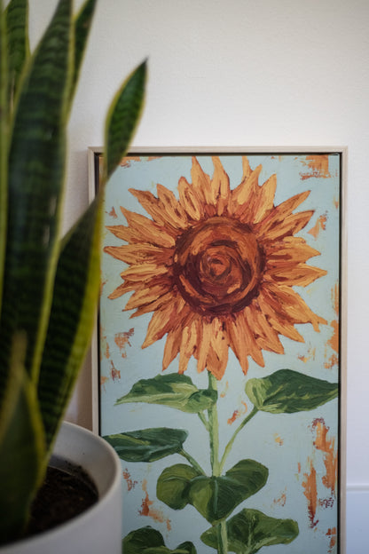 Sunflower Standing Tall Framed Replica Print