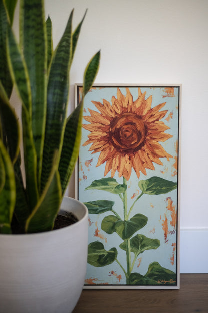 Sunflower Standing Tall Framed Replica Print