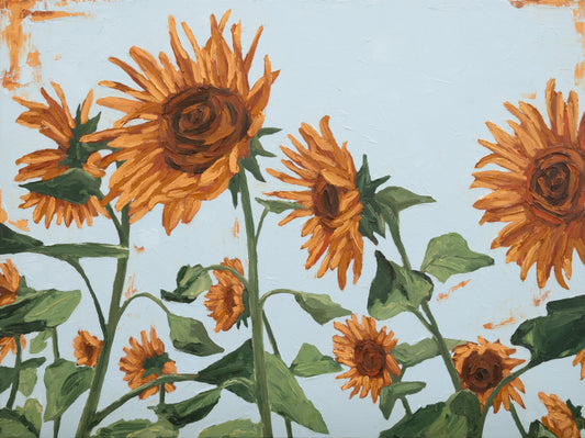 Sunflowers Dancing with the Breeze Print