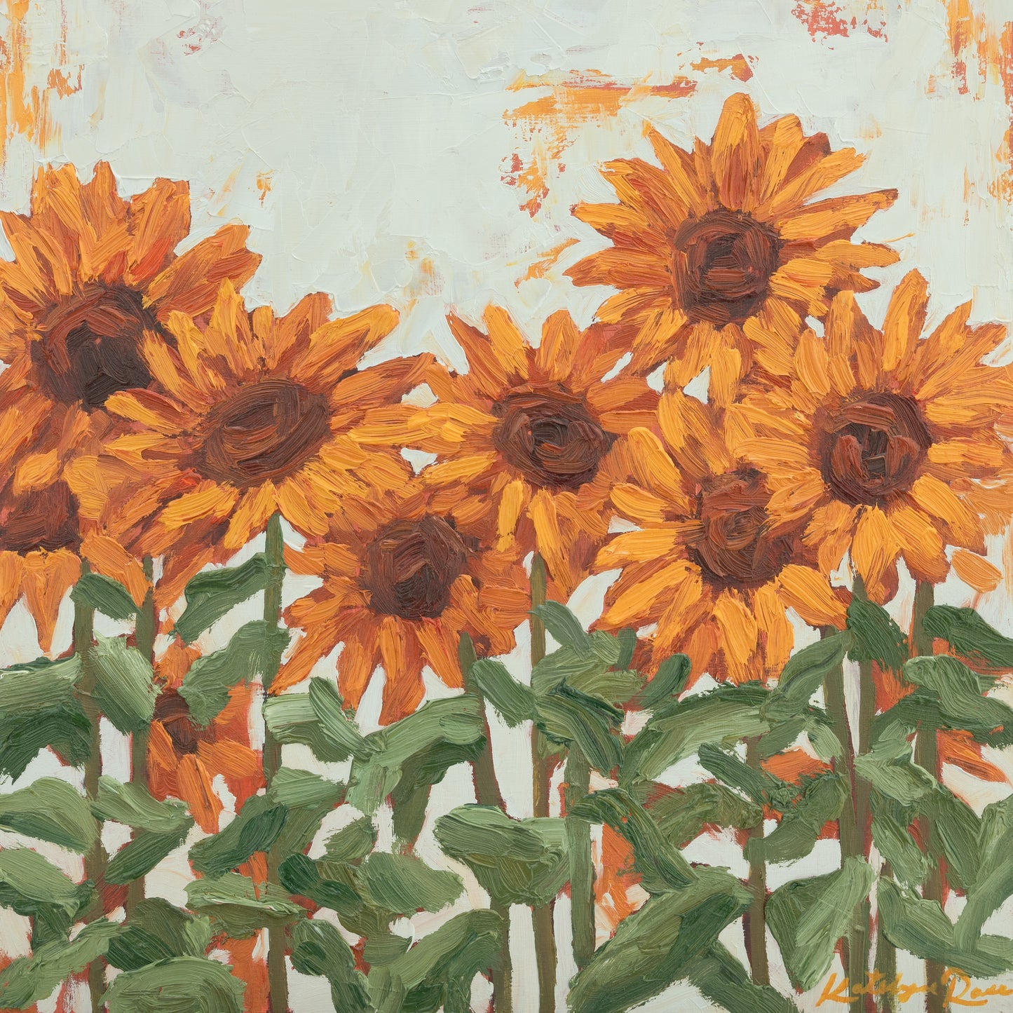 Sunflowers Growing Together Print