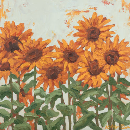 Sunflowers Growing Together Print