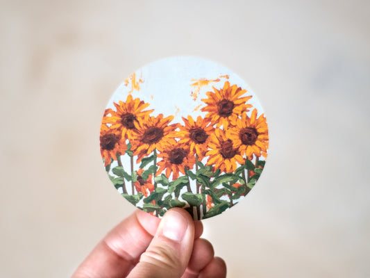 "Sunflowers Growing Together" Sticker