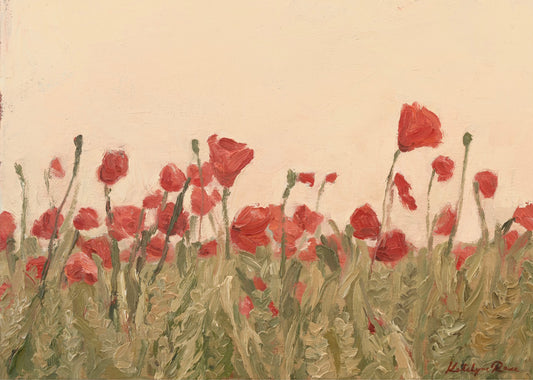 Field of Poppies in Summer Print