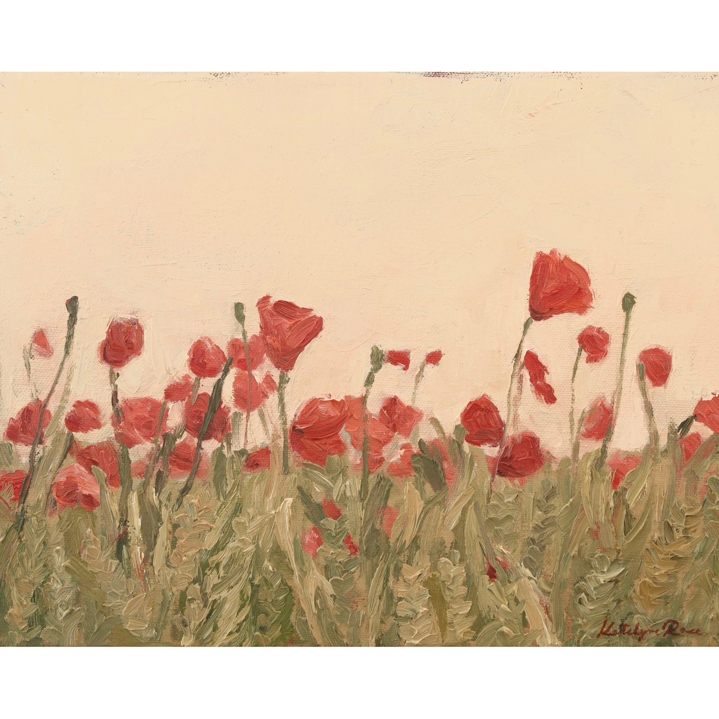 Field of Poppies in Summer Print